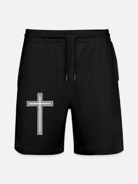 cross - Stanley/Stella Trainer Unisex Organic Jogging Shorts - black