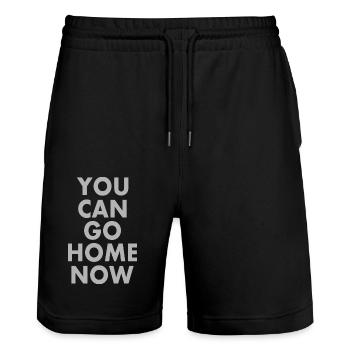 You can go home now - Stanley/Stella Unisex Bio Joggingshorts Trainer  - Schwarz - Vorne - Nik (191cm) & Marisol (170cm)