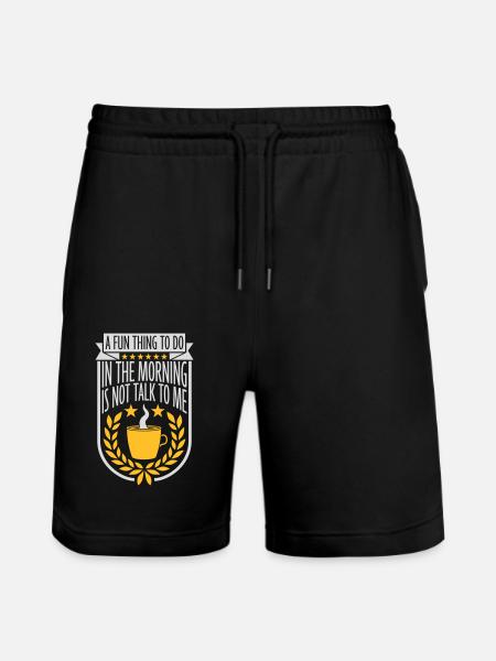 not talk to me - Stanley/Stella Trainer Unisex Organic Jogging Shorts - black