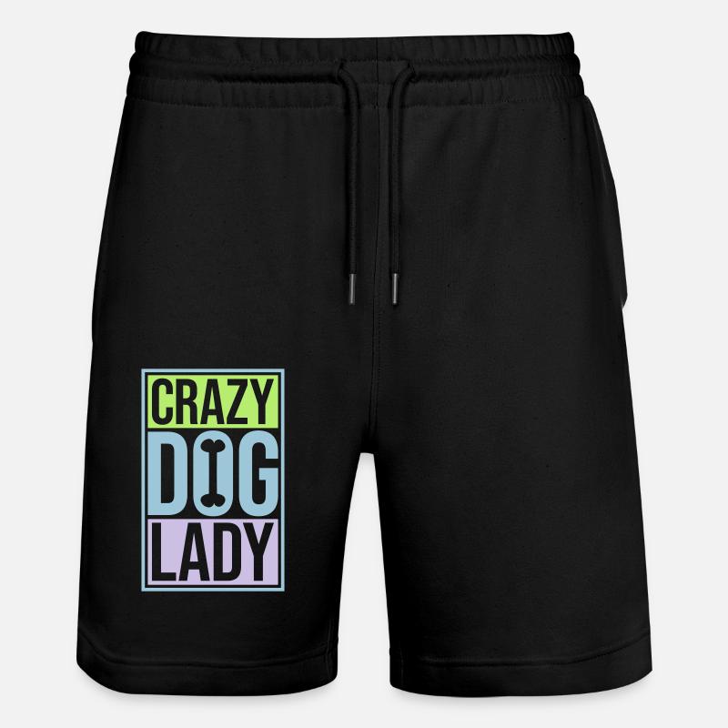 Citation de Crazy Dog Lady - Short de jogging bio TRAINER Stanley/Stella unisexe - noir
