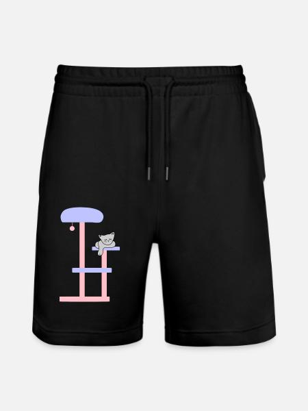 Kitten animal9 - Stanley/Stella Trainer Unisex Organic Jogging Shorts - black
