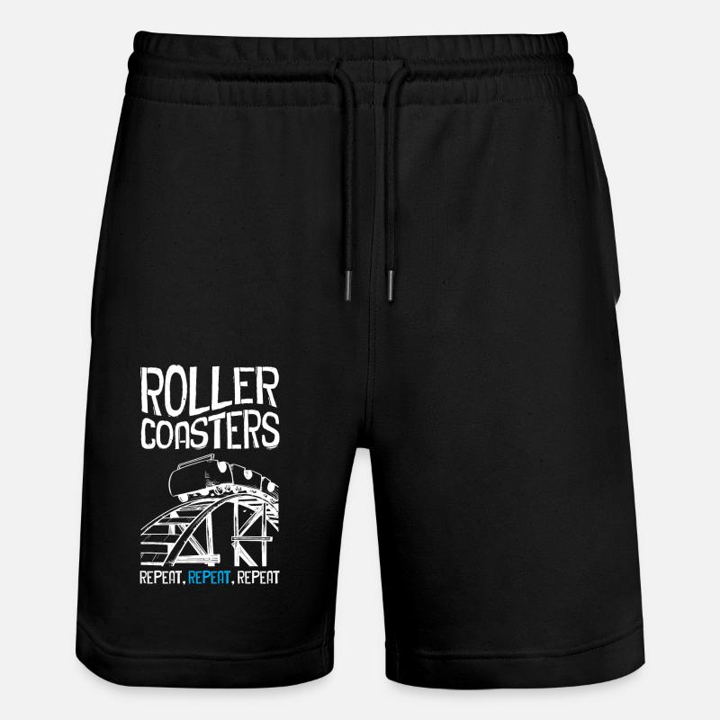 Roller Coaster Repeat - Stanley/Stella Trainer Unisex Organic Jogging Shorts - black