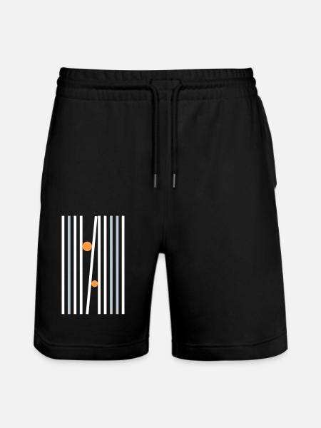 Abstract Design - Stanley/Stella Trainer Unisex Organic Jogging Shorts - black
