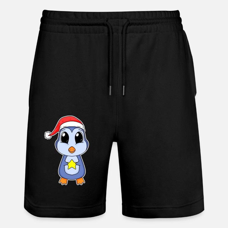 Pingouin Noël - Short de jogging bio TRAINER Stanley/Stella unisexe - noir