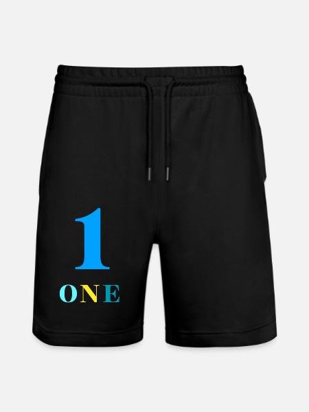 One-1st Anniversary - Stanley/Stella Trainer Unisex Organic Jogging Shorts - black