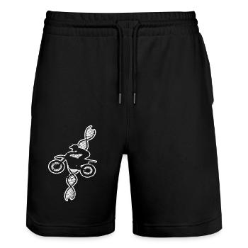 Motorcycle Motorcycle Fan Motorcyclist Motorcross - Stanley/Stella Trainer Unisex Organic Jogging Shorts - black - Front - Nik (191cm) & Marisol (170cm)