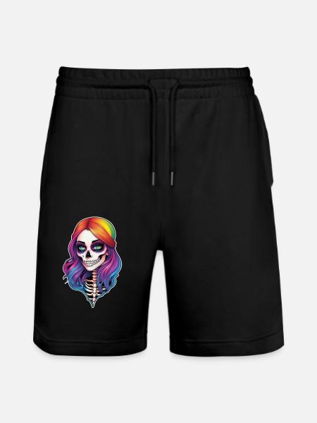 Halloween - Rock & Rainbow - Stanley/Stella Trainer Unisex Organic Jogging Shorts - black