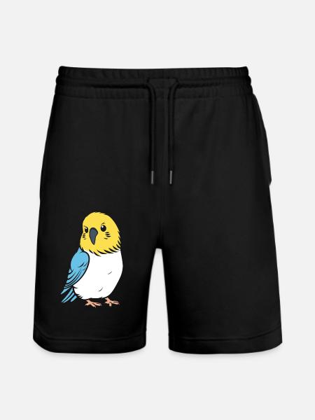 Cute little parakeet - Stanley/Stella Trainer Unisex Organic Jogging Shorts - black