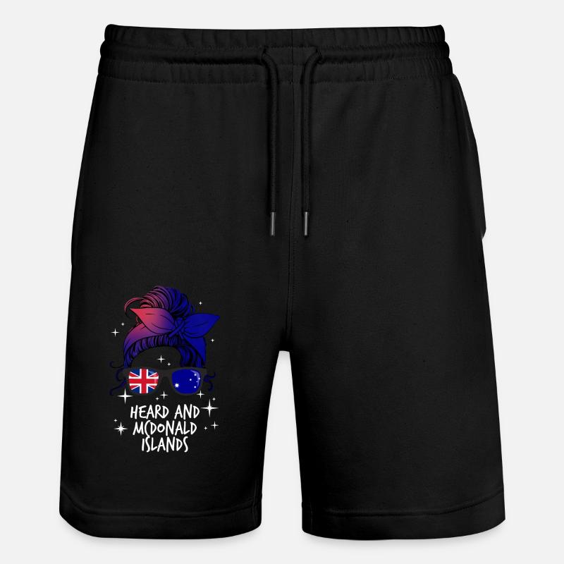 Heard et Mcdonald (Îles) - Short de jogging bio TRAINER Stanley/Stella unisexe - noir
