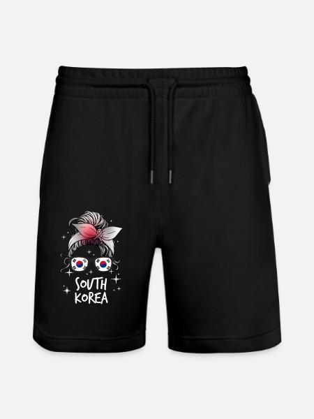 South Korea - Stanley/Stella Trainer Unisex Organic Jogging Shorts - black