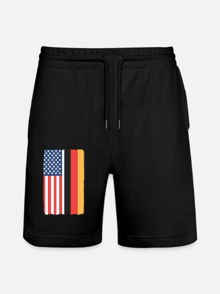 American German - Stanley/Stella Trainer Unisex Organic Jogging Shorts - black