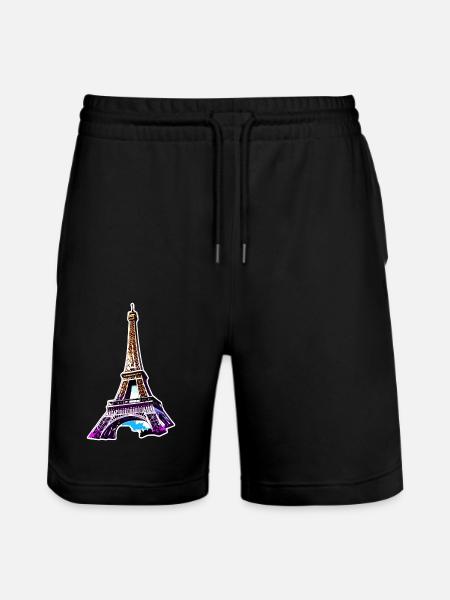 Eiffel tower #15 - Short de jogging bio TRAINER Stanley/Stella unisexe - noir