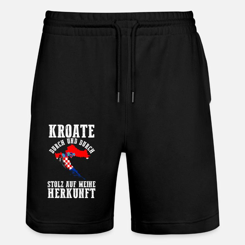 Croate Croate Croatie - Short de jogging bio TRAINER Stanley/Stella unisexe - noir