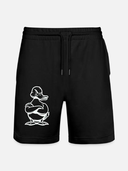 ente duck comic - Stanley/Stella Unisex Bio Joggingshorts Trainer - Schwarz
