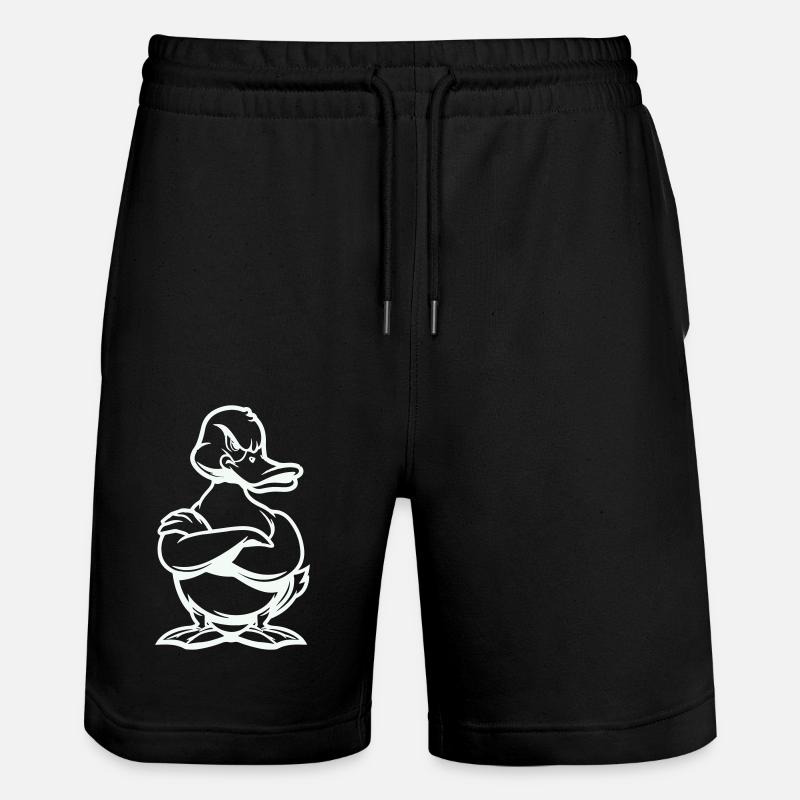 Duck Duck Comic - Stanley/Stella Trainer Unisex Organic Jogging Shorts - black