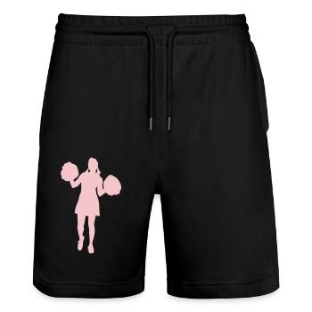 cheerleader - Stanley/Stella Unisex Bio Joggingshorts Trainer  - Schwarz - Vorne - Nik (191cm) & Marisol (170cm)