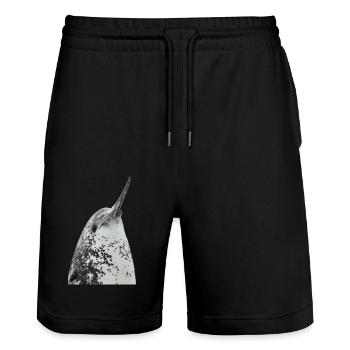 Narwal - Stanley/Stella Unisex Bio Joggingshorts Trainer  - Schwarz - Vorne - Nik (191cm) & Marisol (170cm)