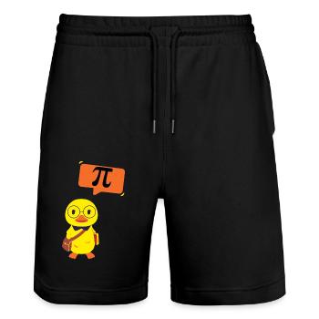 Chick Nerd - lustige Geek Geschenkidee - Stanley/Stella Unisex Bio Joggingshorts Trainer  - Schwarz - Vorne - Nik (191cm) & Marisol (170cm)