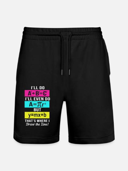 Mathematics - Stanley/Stella Trainer Unisex Organic Jogging Shorts - black