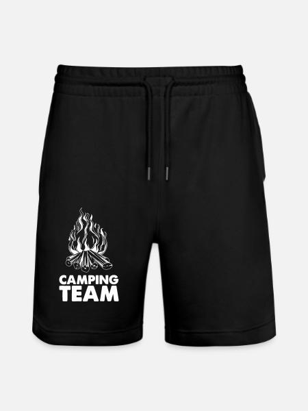 Camping Team Campfire - Stanley/Stella Trainer Unisex Organic Jogging Shorts - black