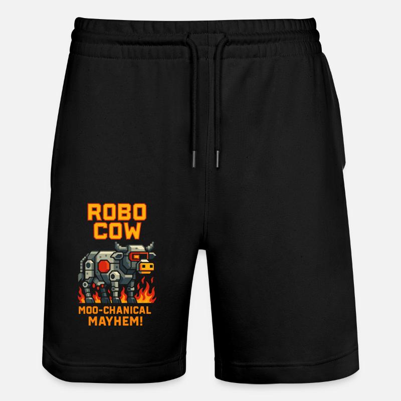 Robo Vache Moo-chanical Mayhem Pixel - Short de jogging bio TRAINER Stanley/Stella unisexe - noir