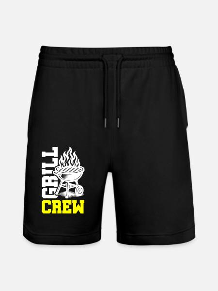 Grill Crew - Stanley/Stella Trainer Unisex Organic Jogging Shorts - black