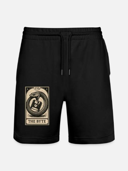 Data Hoarding Tarot – The Byte - Stanley/Stella Trainer Unisex Organic Jogging Shorts - black