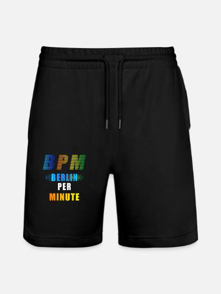 EDM BPM Berlin Per Minute - Stanley/Stella Trainer Unisex Organic Jogging Shorts - black