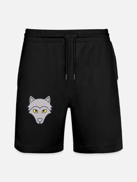 wolf - Stanley/Stella Trainer Unisex Organic Jogging Shorts - black