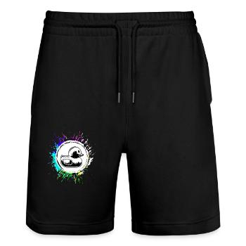 Icône De Canard Coloré - Short de jogging bio TRAINER Stanley/Stella unisexe - noir - Devant - Nik (191cm) & Marisol (170cm)