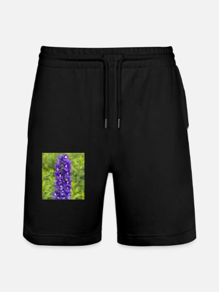 Virginal Blütenmeer im Garten - Stanley/Stella Unisex Bio Joggingshorts Trainer - Schwarz