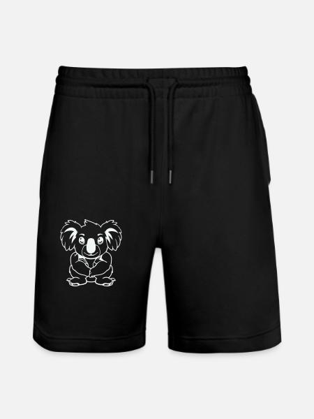 Koala Bear Comic - Stanley/Stella Trainer Unisex Organic Jogging Shorts - black