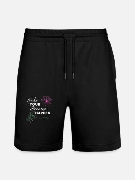 make your dreams happen - Stanley/Stella Trainer Unisex Organic Jogging Shorts - black