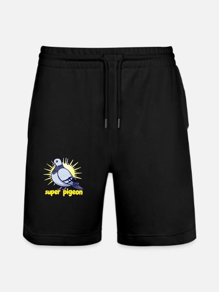 Super Pigeon - Stanley/Stella Trainer Unisex Organic Jogging Shorts - black