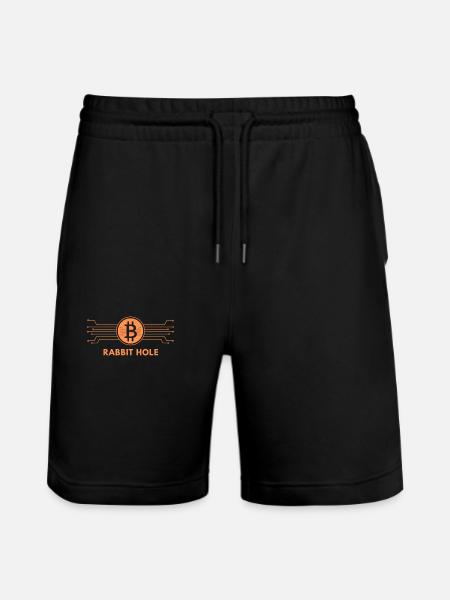 Bitcoin Rabbit Hole - Stanley/Stella Trainer Unisex Organic Jogging Shorts - black