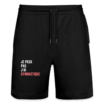 Ich kann keine Rhythmische Sportgymnastik haben - Stanley/Stella Unisex Bio Joggingshorts Trainer  - Schwarz - Vorne - Nik (191cm) & Marisol (170cm)