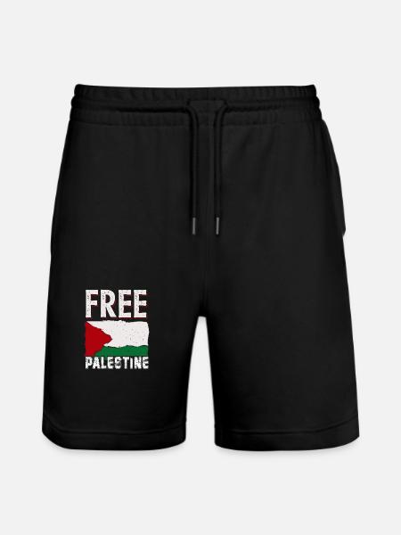 Palestine - Stanley/Stella Trainer Unisex Organic Jogging Shorts - black