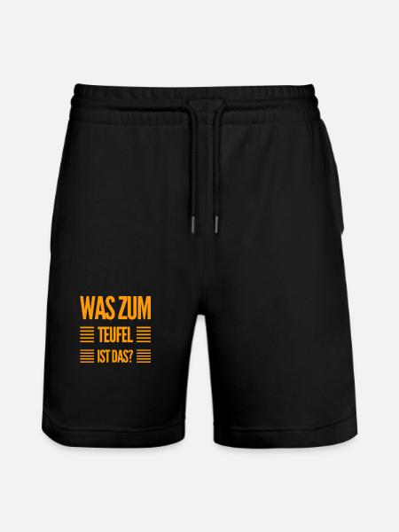 was ist das? - Stanley/Stella Unisex Bio Joggingshorts Trainer  - Schwarz