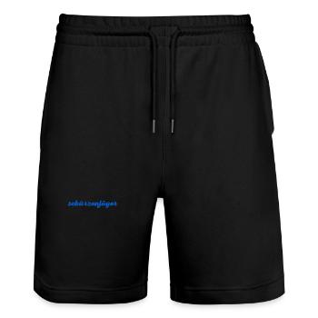 ich bin ein Frauenheld - Stanley/Stella Unisex Bio Joggingshorts Trainer  - Schwarz - Vorne - Nik (191cm) & Marisol (170cm)