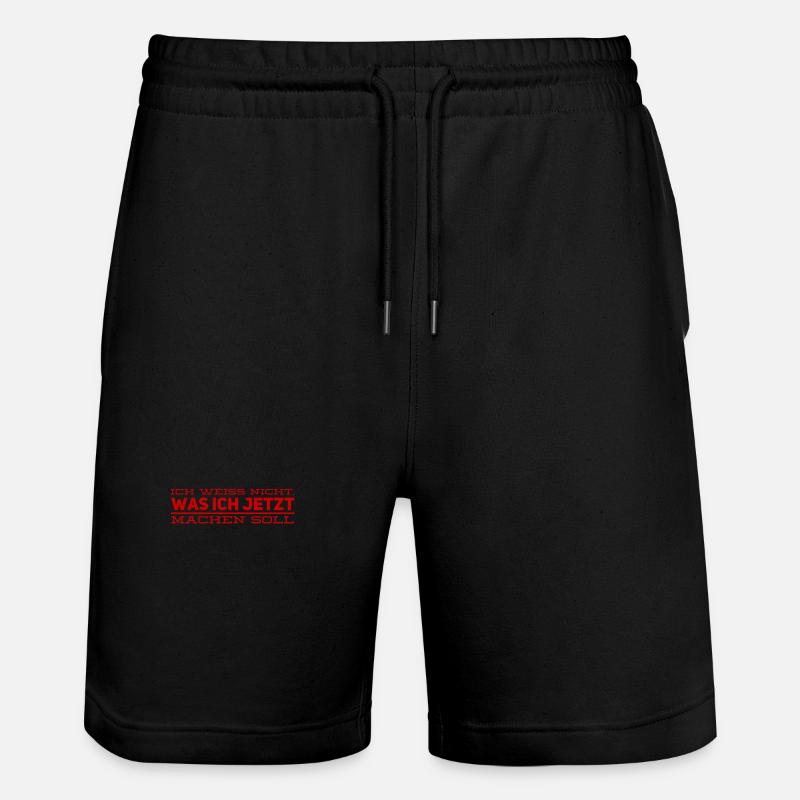 was soll ich nun machen? - Stanley/Stella Unisex Bio Joggingshorts Trainer  - Schwarz