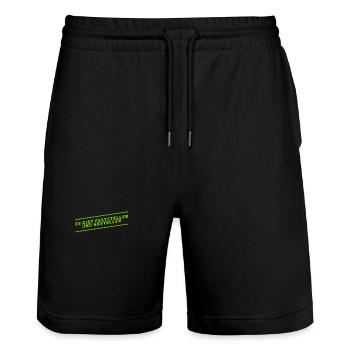 vor dir steht ein Absteller - Stanley/Stella Unisex Bio Joggingshorts Trainer  - Schwarz - Vorne - Nik (191cm) & Marisol (170cm)