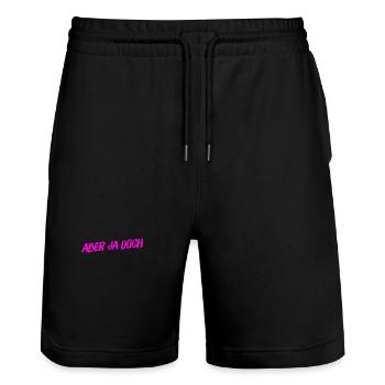 ich sage ja - Stanley/Stella Unisex Bio Joggingshorts Trainer  - Schwarz - Vorne - Nik (191cm) & Marisol (170cm)