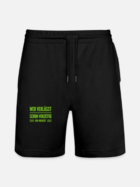 Hochzeiten sind toll - Stanley/Stella Unisex Bio Joggingshorts Trainer - Schwarz