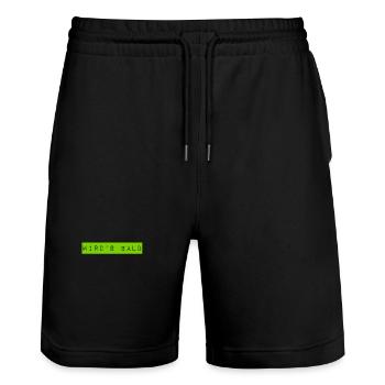 schwing die Hufe - Stanley/Stella Unisex Bio Joggingshorts Trainer  - Schwarz - Vorne - Nik (191cm) & Marisol (170cm)