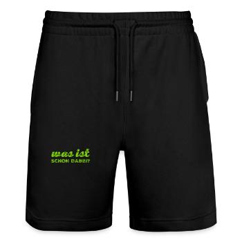 ist doch okay - Stanley/Stella Unisex Bio Joggingshorts Trainer  - Schwarz - Vorne - Nik (191cm) & Marisol (170cm)