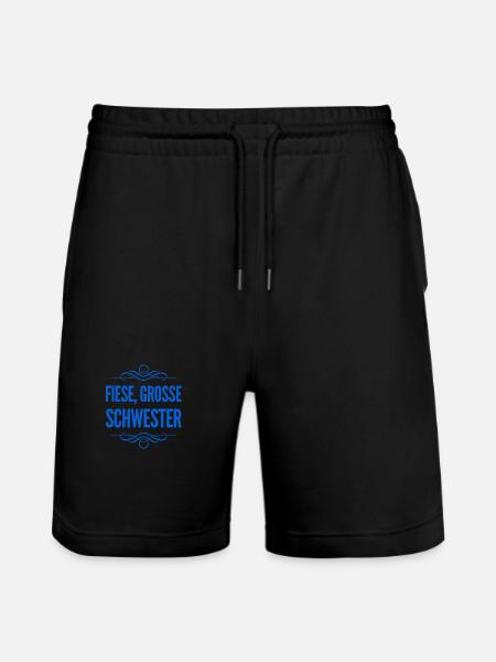 fies und groß - Stanley/Stella Unisex Bio Joggingshorts Trainer - Schwarz