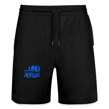 verschwinde - Stanley/Stella Unisex Bio Joggingshorts Trainer  - Schwarz - Vorne - Nik (191cm) & Marisol (170cm)