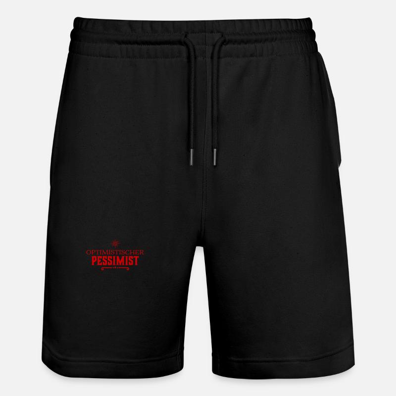 Pessimist - Stanley/Stella Unisex Bio Joggingshorts Trainer  - Schwarz