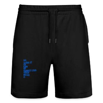 La bêtise des hommes - Short de jogging bio TRAINER Stanley/Stella unisexe - noir - Devant - Nik (191cm) & Marisol (170cm)