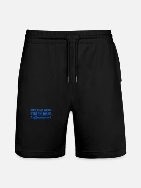 in der Teefabrik - Stanley/Stella Unisex Bio Joggingshorts Trainer  - Schwarz